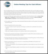 District 64 Toastmasters (Tips for Officers)